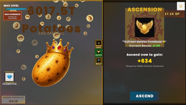 Potato Dominion Clicker screenshot