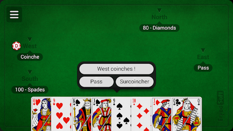French Coinche screenshot