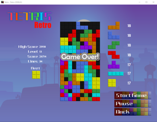 Tetris-Retro screenshot