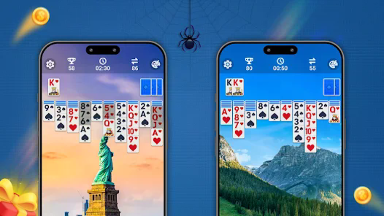 Spider Solitaire, Large Cards screenshot