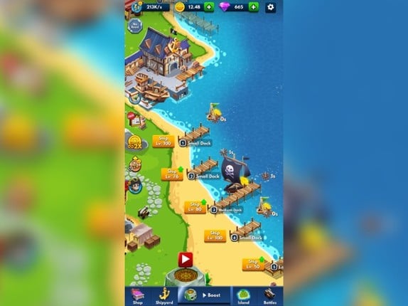 Idle Pirate Tycoon: Gold Sea screenshot