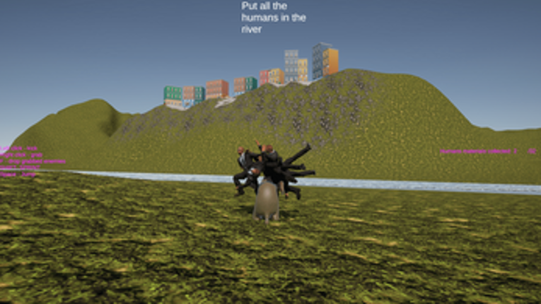 Put all the humans in the river Image