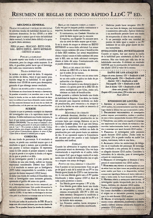 Reglas rápidas y fichas de investigador de La Llamada de Cthulhu 7ª edición Image