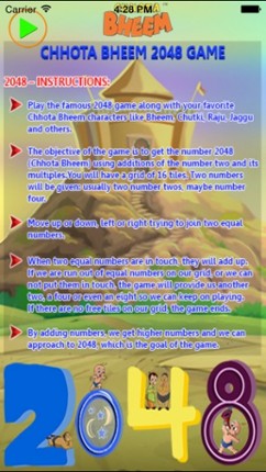 Chhota Bheem 2048 Game screenshot