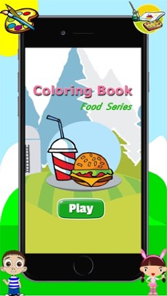 Food Coloring Book -  Drawing Painting for Kids Free Games screenshot