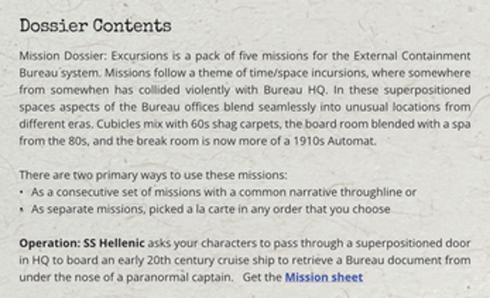 Mission Dossier: Incursions Image