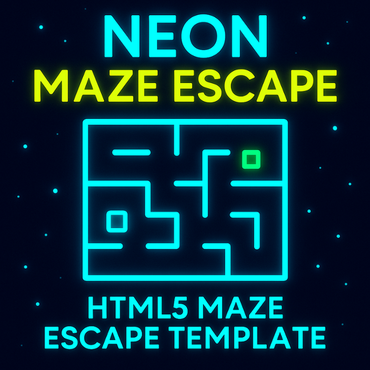 Games like Neon Maze Escape – HTML5 Template (Rebrand & Resell)