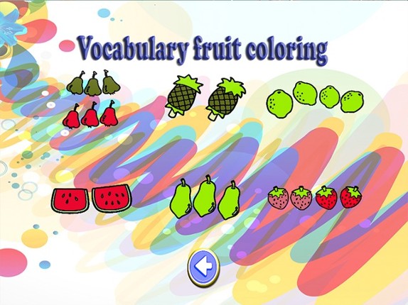 Vocabulary fruit Coloring Book screenshot