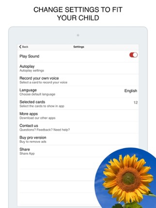 Flowers Flashcard for babies and preschool Image