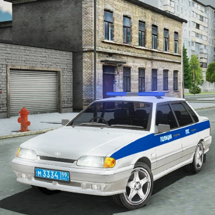 Полицейская машина ДПС Гаишник Image