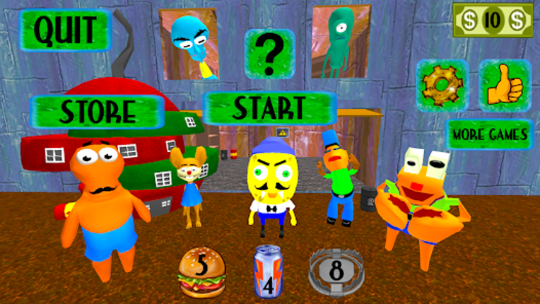 Sponge Neighbor Escape 3D screenshot
