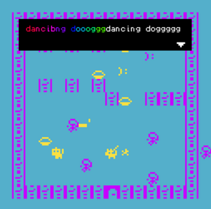 Too many gamedevs and only one game: a continue-the-Bitsy minijam: the finished workshop game screenshot