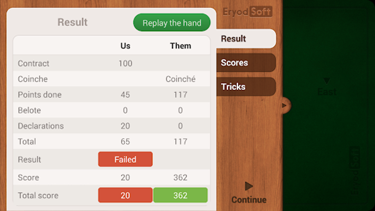 French Coinche screenshot