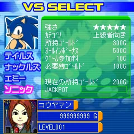 Sonic's Casino Poker Image