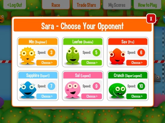 Squeebles Maths Race screenshot