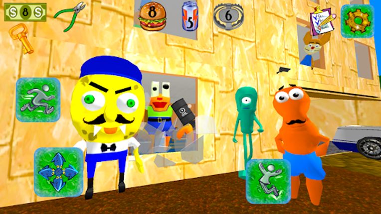 Sponge Neighbor Escape 3D screenshot