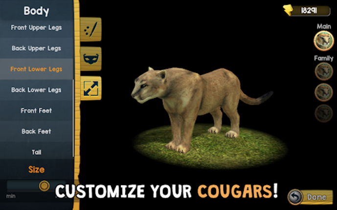Wild Cougar Sim 3D screenshot