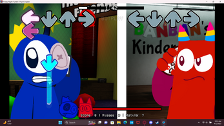 Friday Night Funkin' Hungry but Blue Orders a Pizza Image