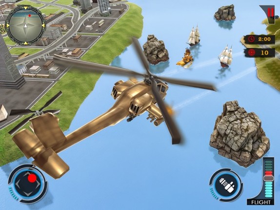 Gunship Robot Helicopter Fight Image