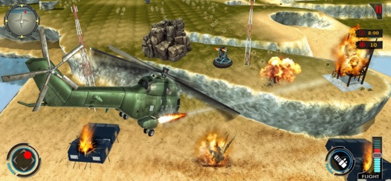 Gunship Robot Helicopter Fight Image