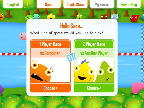 Squeebles Maths Race screenshot