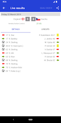 Results for Euro Football 2024 screenshot