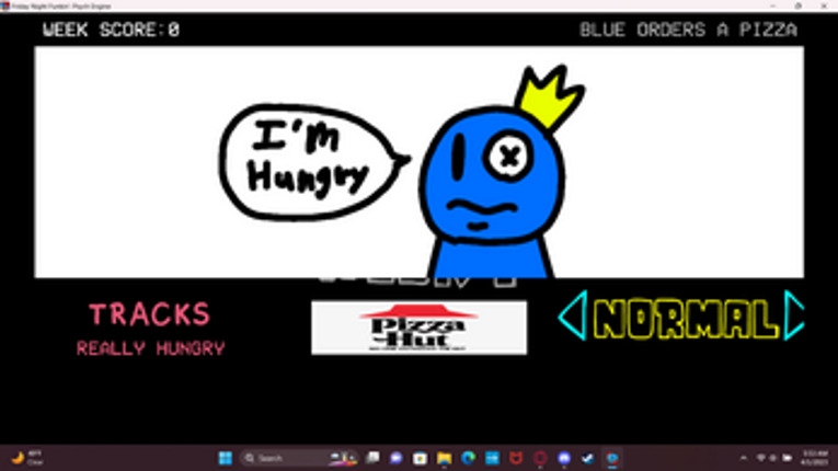 Friday Night Funkin' Hungry but Blue Orders a Pizza screenshot