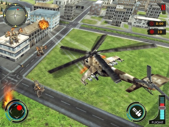 Gunship Robot Helicopter Fight Image
