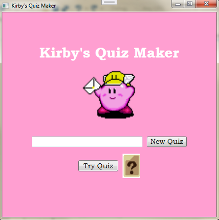 Kirby's Quiz Maker Game Cover