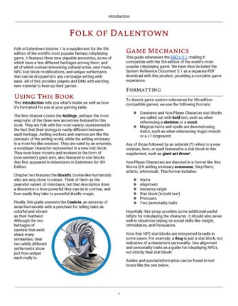 Folk of Dalentown Volume 1 for 5th Edition screenshot