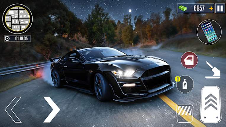 Car Drifting Night Driving 3D Image