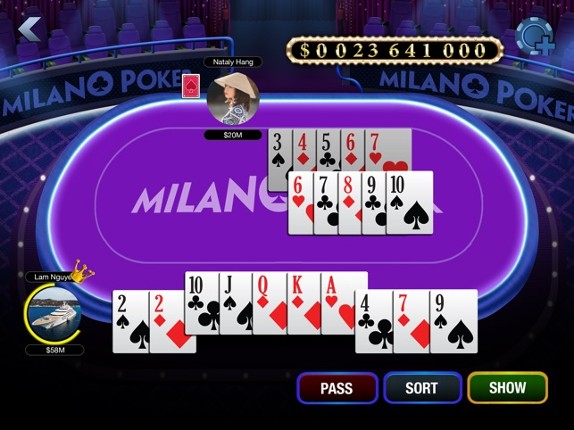 Milano Poker: Tien Len &amp; Ta La screenshot