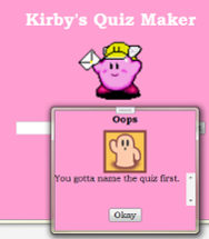 Kirby's Quiz Maker Image