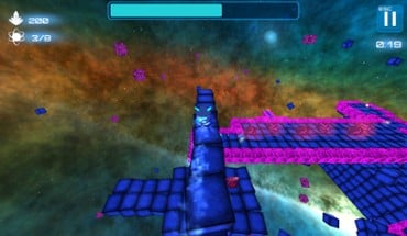 Deep Blue 3D Maze in Space Image