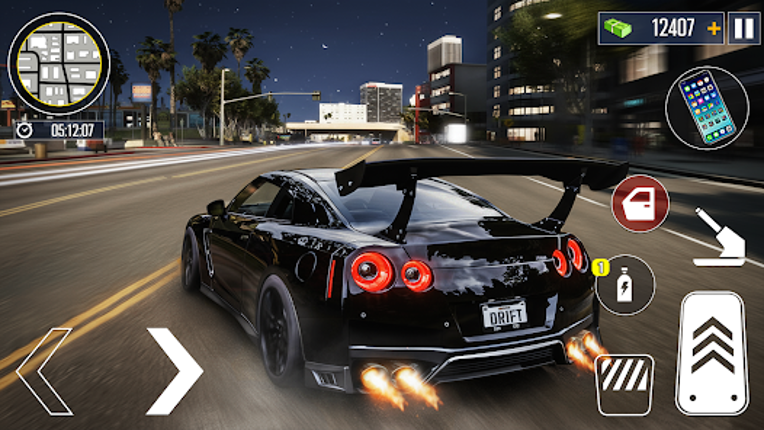 Car Drifting Night Driving 3D Image