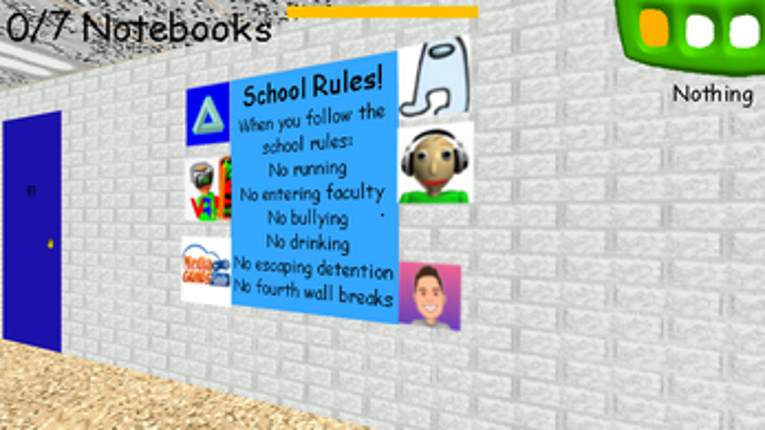 Baldi's Basics But Anyone Can Walk Throught Wall screenshot