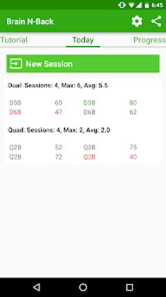 Brain N-Back Prime screenshot