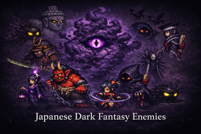 Japanese Dark Fantasy Enemy Pack – Cursed Spirits & Aberrations Image
