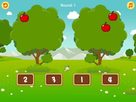 Counting Apples Game - Preschool Number Learning Game Image