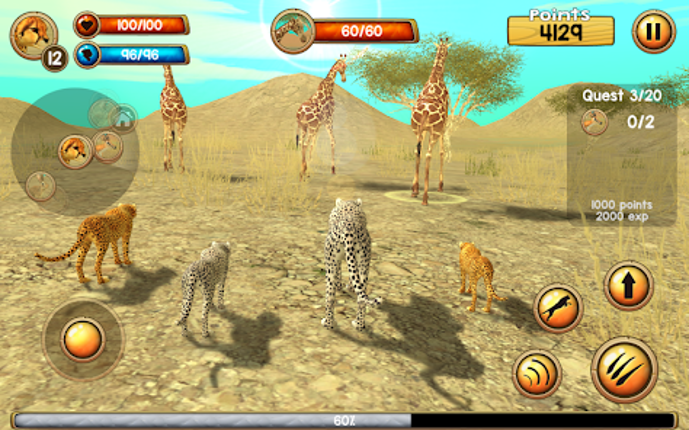 Wild Cheetah Sim 3D Image