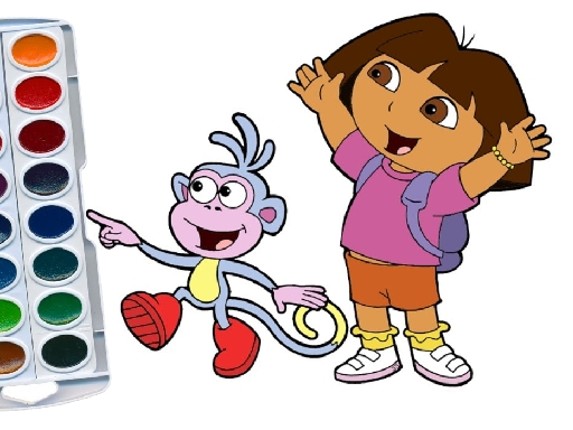 Dora The Explorer Coloring Book Image