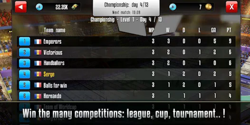 Handball Manager screenshot