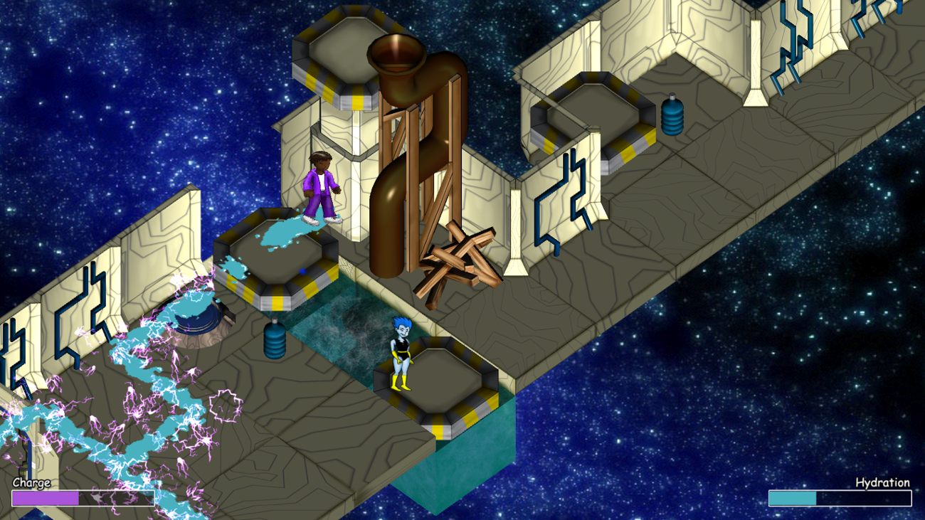 Games like Unlikely adventures of  Constantly Sweating Guy  and  Random Electric Discharge Lady  in Dangerous Space