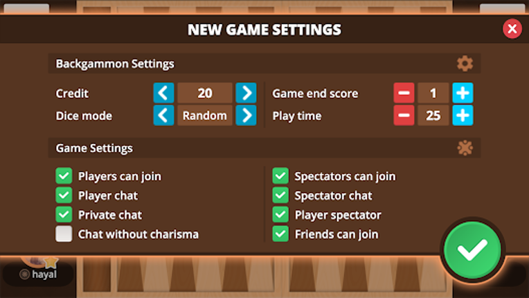Backgammon Online screenshot
