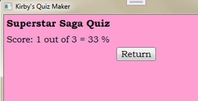 Kirby's Quiz Maker Image