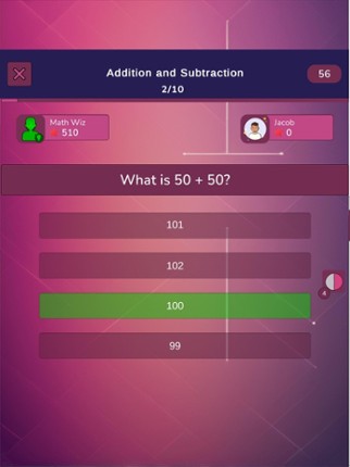 Mathematics Knowledge Quiz screenshot