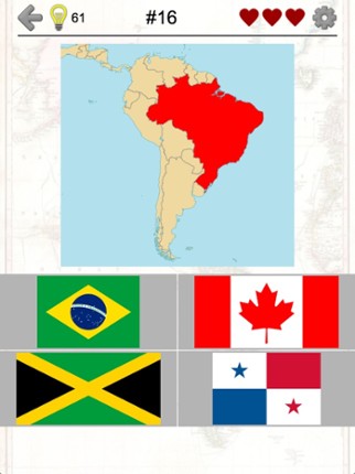 American Countries and Caribbean: Flags, Maps Quiz screenshot