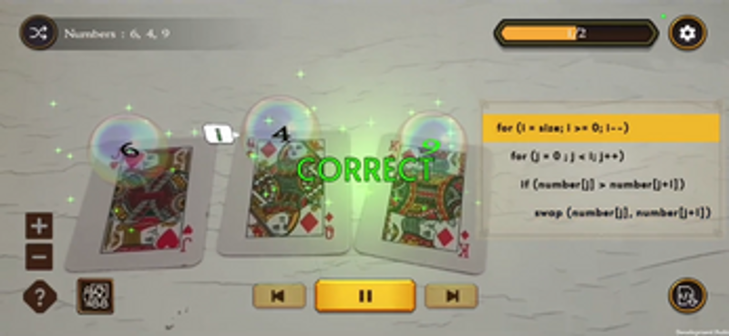 ARCARDIA: A Gamified Multi-Marker AR Application to Enhance Engagement in Learning Sorting Algorithms screenshot