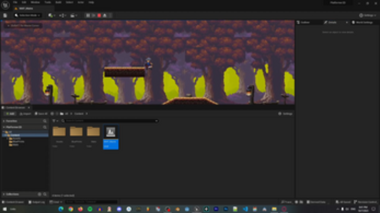 Free Project File 2D Platformer Game [Unreal Engine 5] Image