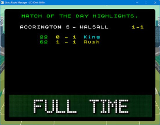 Grass Roots Football Manager (BETA) Image